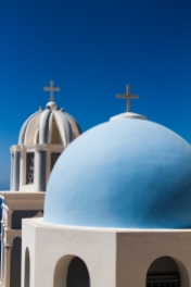 Typical Blue Church Dome, Imerovigli, Santorini